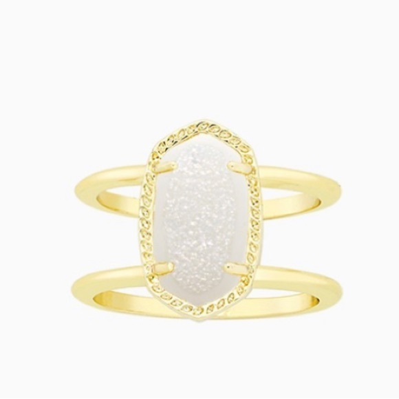 Kendra Scott Jewelry - Kendra Scott. Gold Elyse Ring in Iridescent Drusy.